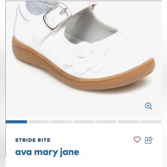 Stride Rite Ava white patent leather shoes, size 5.5W - Picture 9 of 10